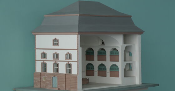 5 Modell Synagoge Heidingsfeld, c JSZ, Foto Nathalie Jäger, Unterseite Zentrum - Kopie